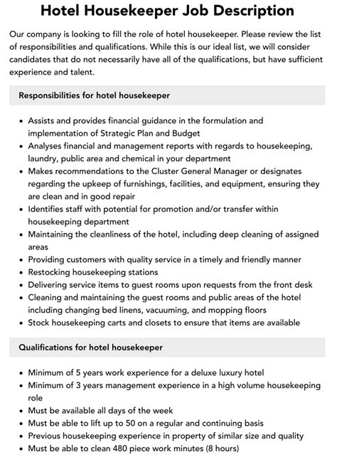 hotel housekeeping jobs|Hotel Housekeeper Jobs in Philippines .